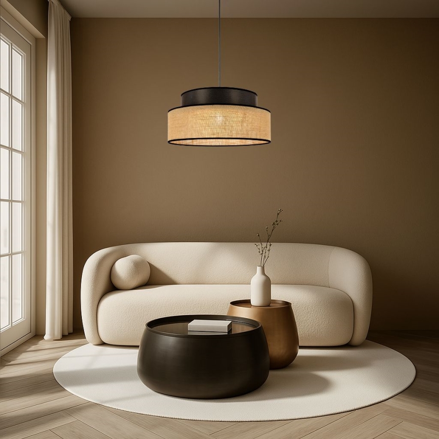 Hängeleuchte BOHO 1xE27/60W/230V braun/beige
