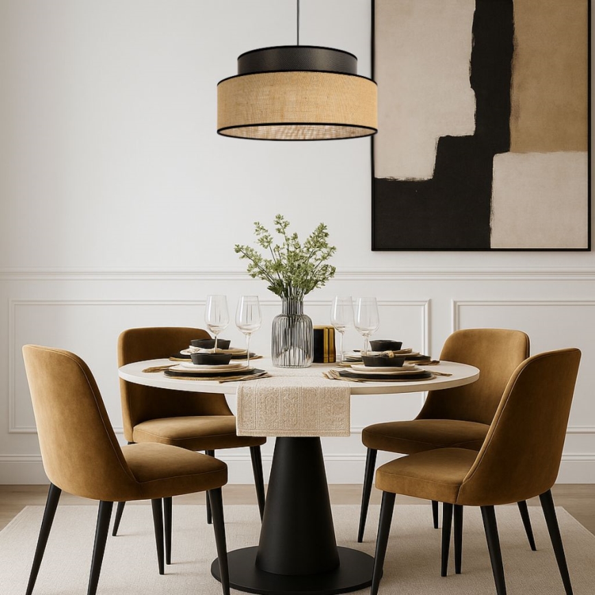 Hängeleuchte BOHO 1xE27/60W/230V braun/beige