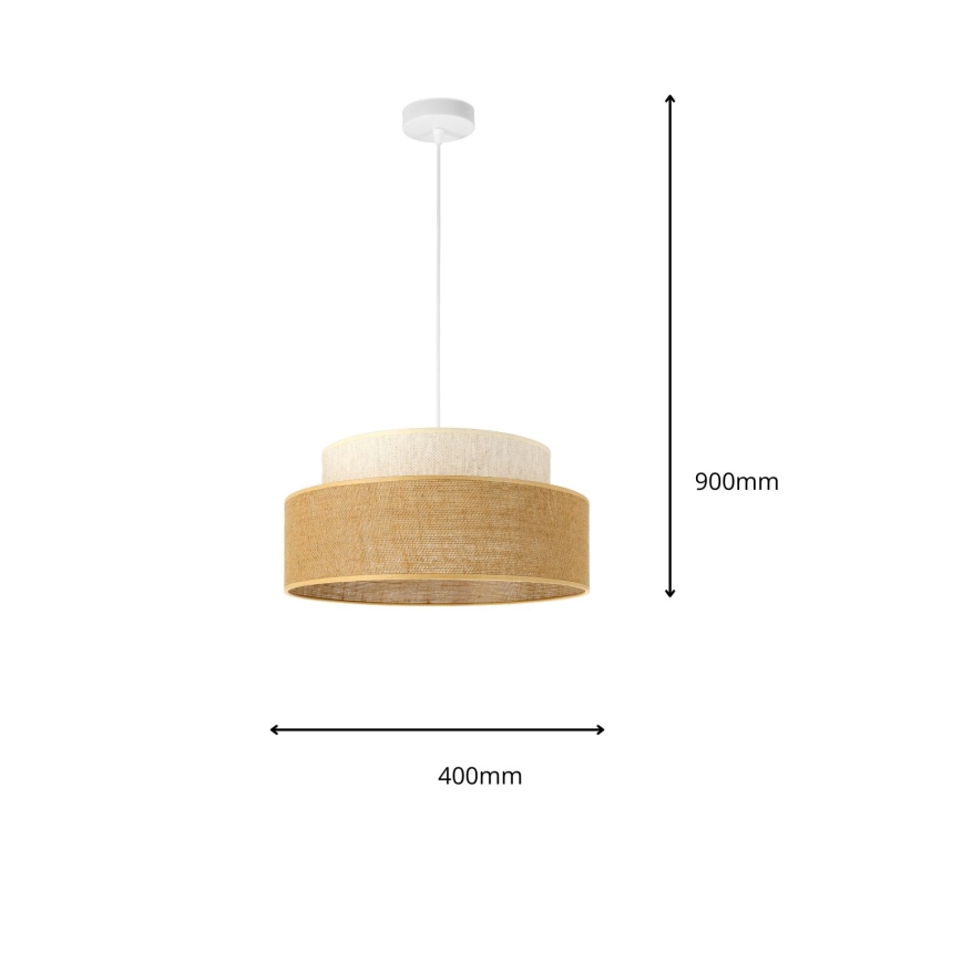 Hängeleuchte BOHO 1xE27/60W/230V cremefarben/beige
