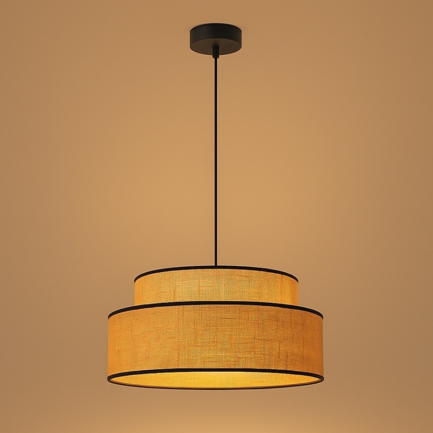 Hängeleuchte BOHO 1xE27/60W/230V d 40 cm beige