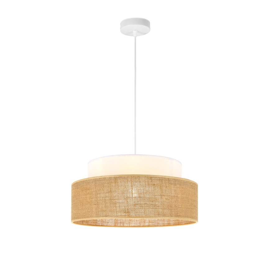 Hängeleuchte BOHO 1xE27/60W/230V d 40 cm weiß/beige