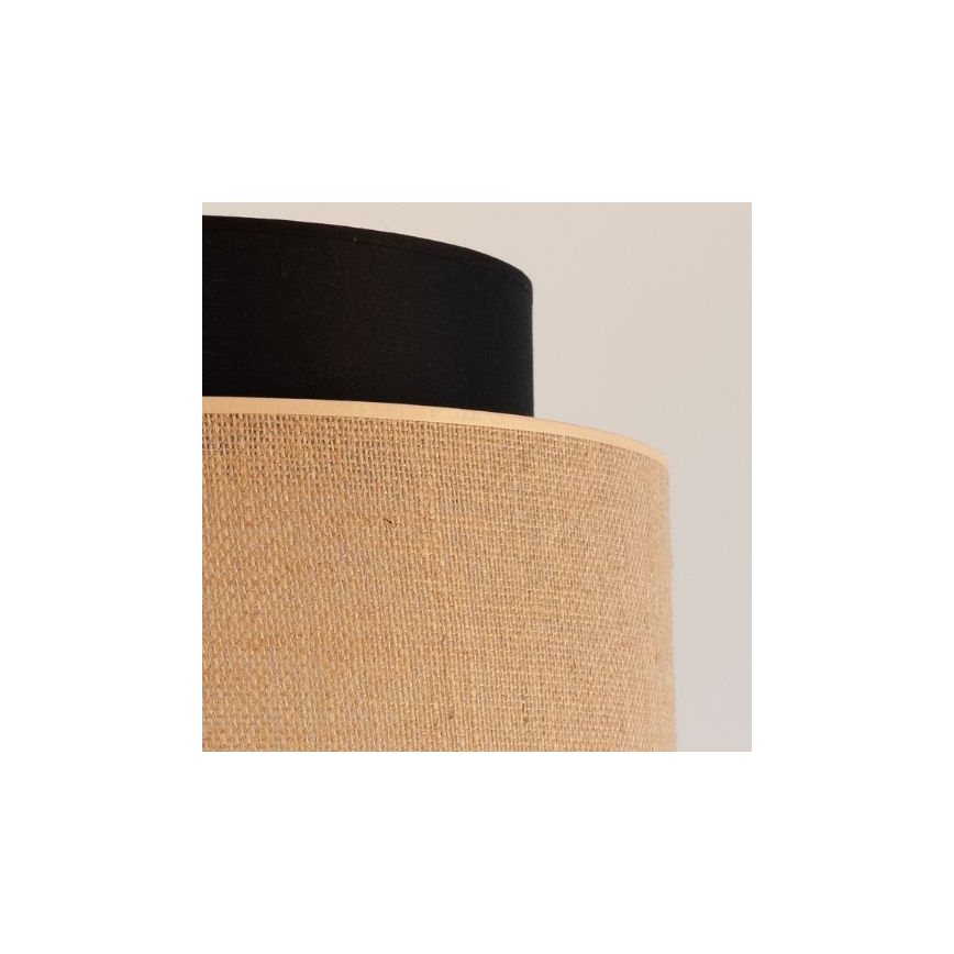 Hängeleuchte BOHO 1xE27/60W/230V schwarz/beige
