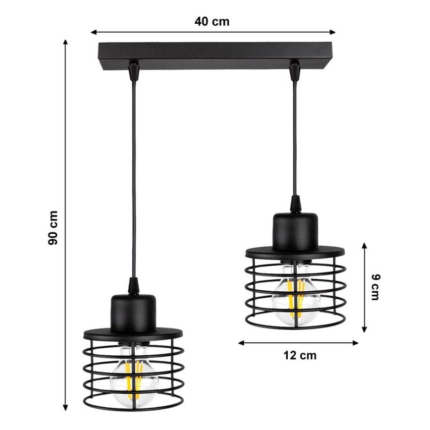 Hängeleuchte BONOX 2xE27/60W/230V