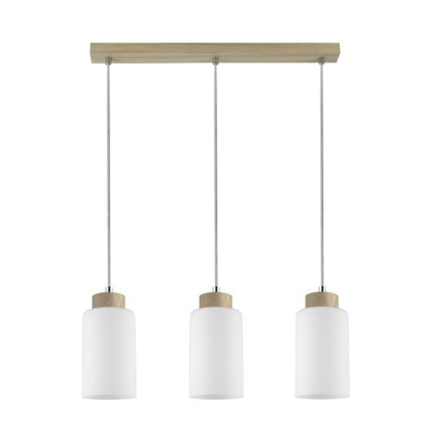 Hängeleuchte BOSCO 3xE27/60W/230V Eiche