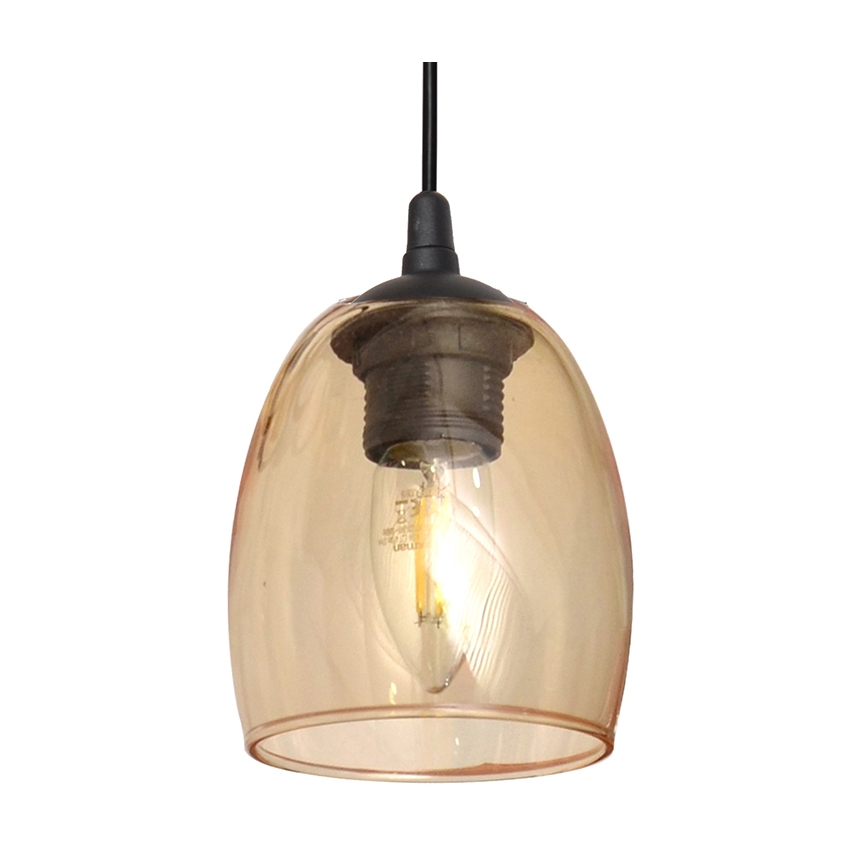 Hängeleuchte BRILLANT 3xE27/15W/230V beige/durchsichtig/grau