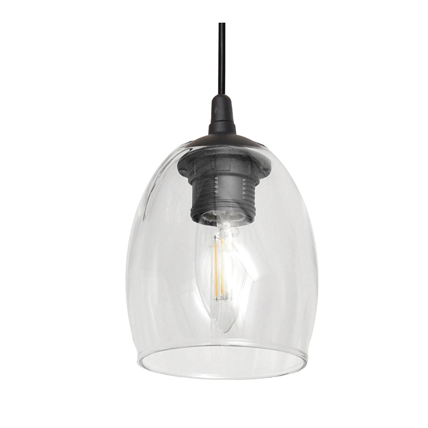 Hängeleuchte BRILLANT 3xE27/15W/230V beige/durchsichtig/grau