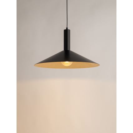Hängeleuchte CAPRI 1xE27/15W/230V d 50 cm schwarz/golden