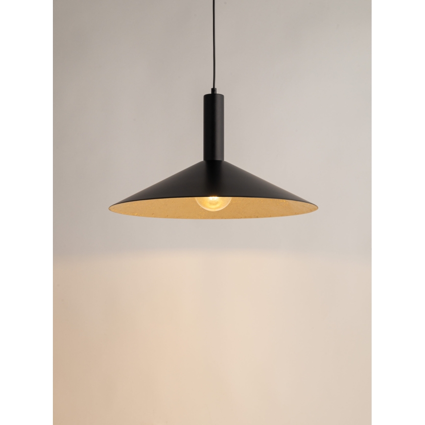 Hängeleuchte CAPRI 1xE27/15W/230V d 50 cm schwarz/golden