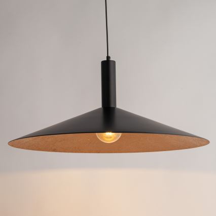 Hängeleuchte CAPRI 1xE27/15W/230V d 70 cm schwarz/kupfern