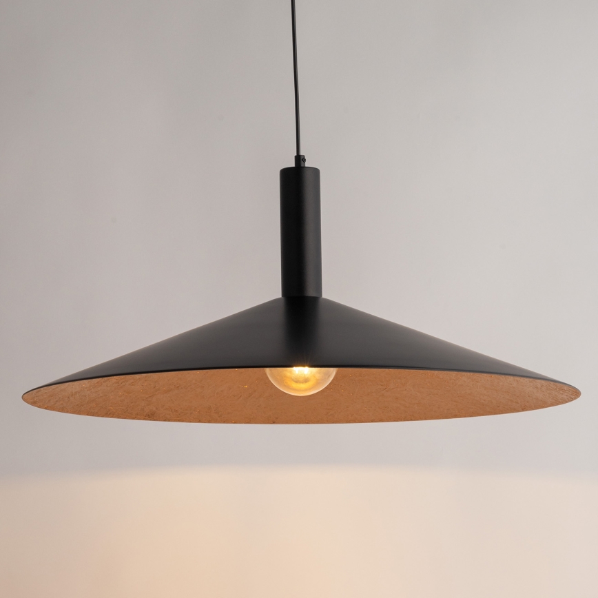 Hängeleuchte CAPRI 1xE27/15W/230V d 70 cm schwarz/kupfern