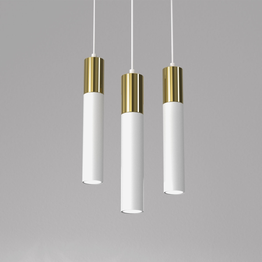 Hängeleuchte CASSA 3xGU10/8W/230V weiß/gold