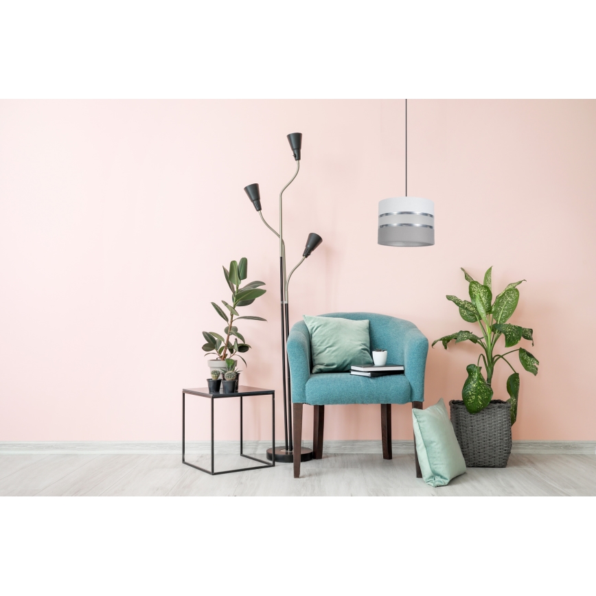 Hängeleuchte CORAL 1xE27/60W/230V d. 20 cm weiß/grau