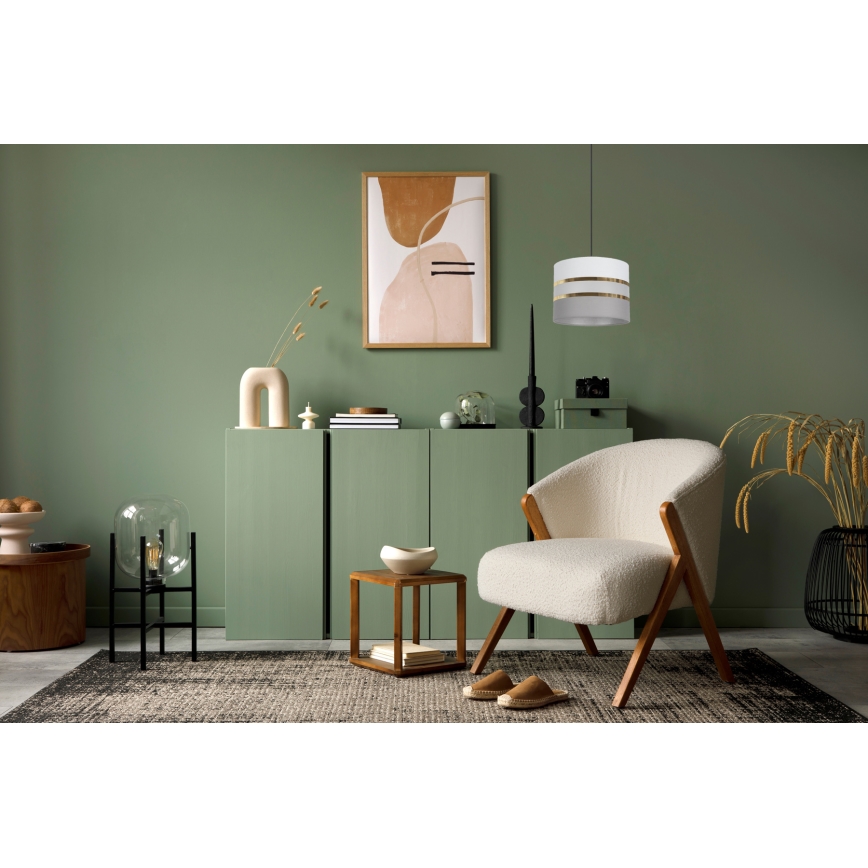 Hängeleuchte CORAL 1xE27/60W/230V d. 20 cm weiß/grau