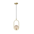 Hängeleuchte CORDEL 1xG9/28W/230V Messing/rauchig beige