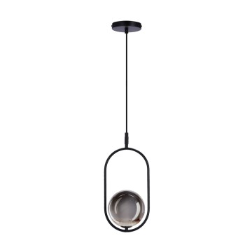 Hängeleuchte CORDEL 1xG9/28W/230V schwarz/rauchig schwarz