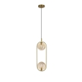 Hängeleuchte CORDEL 2xG9/28W/230V Messing/rauchig beige
