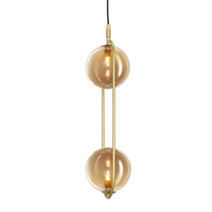 Hängeleuchte CORDEL 2xG9/28W/230V Messing/rauchig beige