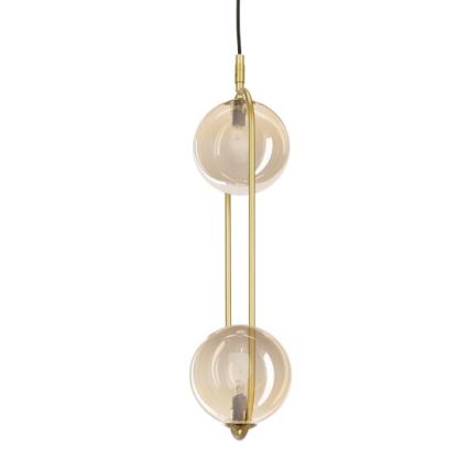 Hängeleuchte CORDEL 2xG9/28W/230V Messing/rauchig beige