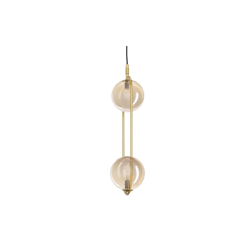 Hängeleuchte CORDEL 2xG9/28W/230V Messing/rauchig beige