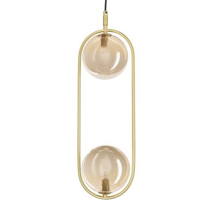 Hängeleuchte CORDEL 2xG9/28W/230V Messing/rauchig beige