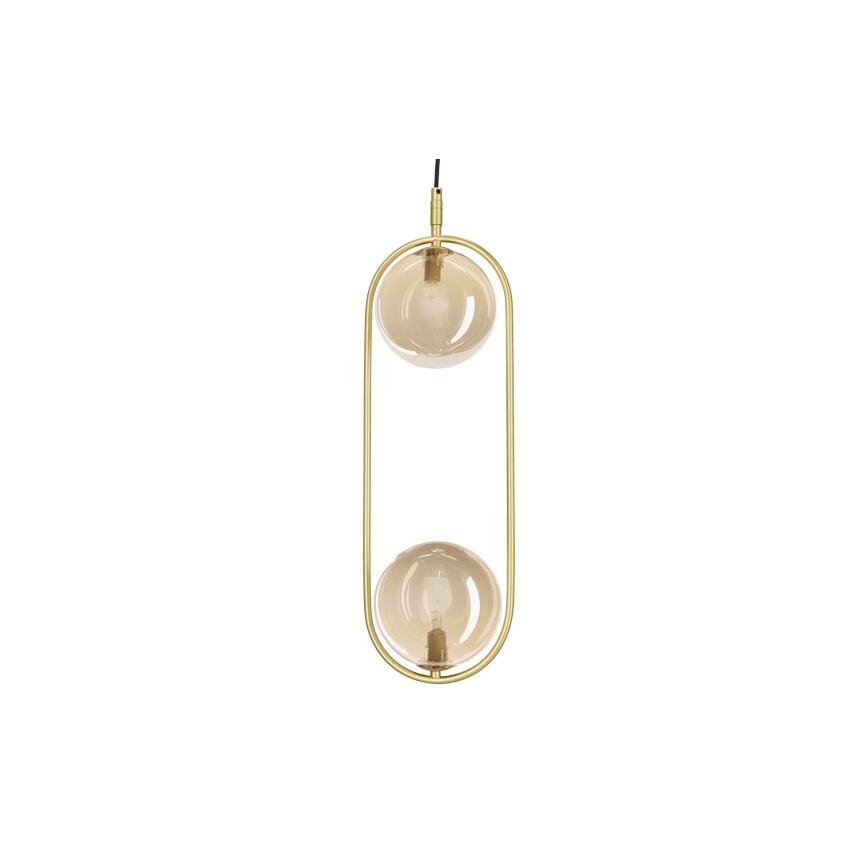 Hängeleuchte CORDEL 2xG9/28W/230V Messing/rauchig beige