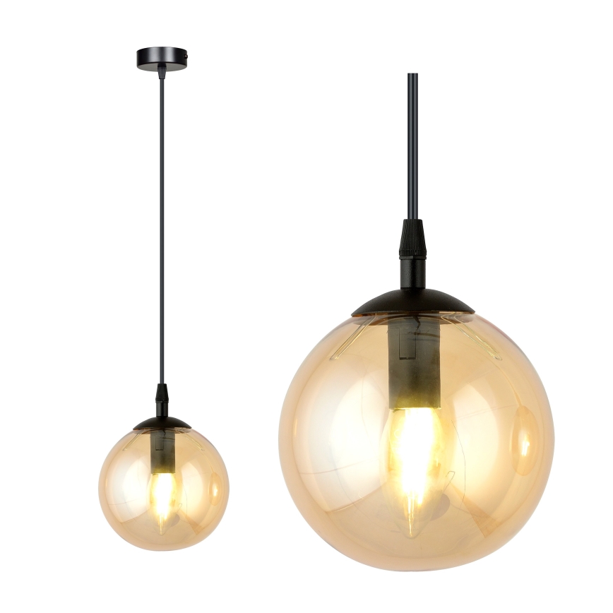 Hängeleuchte COSMO 1xE14/10W/230V d 14 cm schwarz/beige