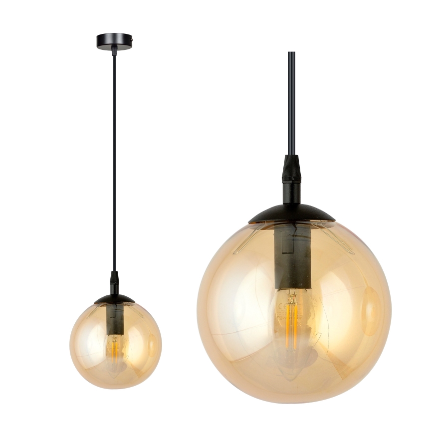 Hängeleuchte COSMO 1xE14/10W/230V d 14 cm schwarz/beige