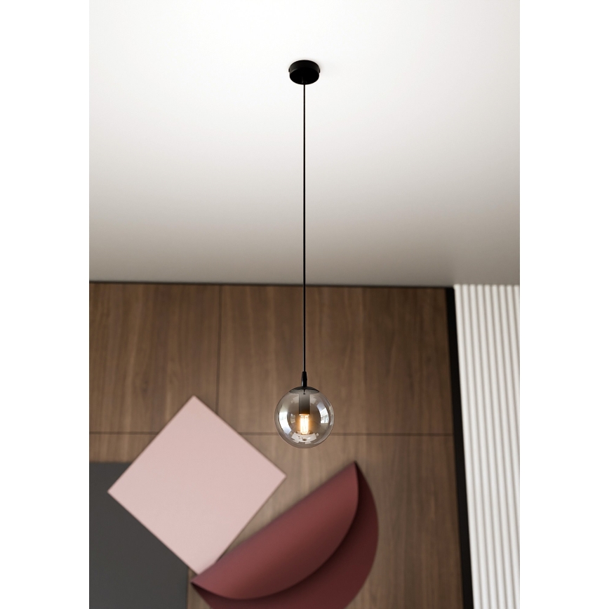 Hängeleuchte COSMO 1xE14/10W/230V d 14 cm schwarz/grau