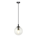 Hängeleuchte COSMO 1xE14/10W/230V d 14 cm schwarz/klar