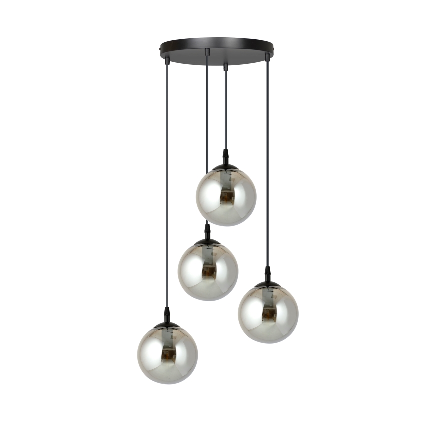 Hängeleuchte COSMO 4xE14/10W/230V d 40 cm schwarz/grau