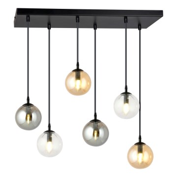 Hängeleuchte COSMO 6xE14/10W/230V schwarz/grau/beige/klar