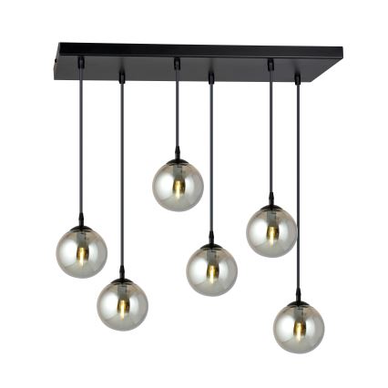 Hängeleuchte COSMO 6xE14/10W/230V schwarz/grau