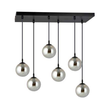 Hängeleuchte COSMO 6xE14/10W/230V schwarz/grau