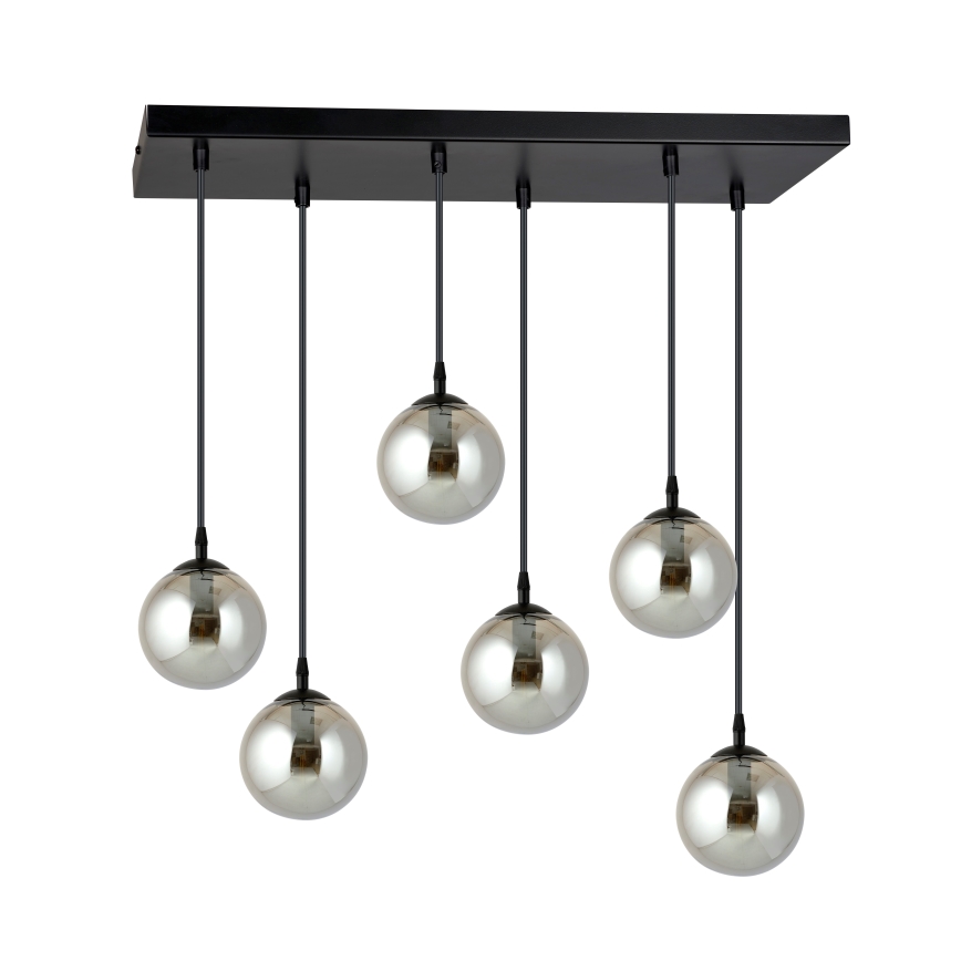 Hängeleuchte COSMO 6xE14/10W/230V schwarz/grau
