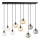 Hängeleuchte COSMO 9xE14/10W/230V schwarz/grau/beige/klar