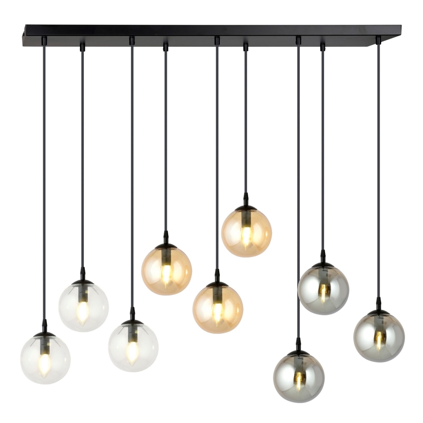 Hängeleuchte COSMO 9xE14/10W/230V schwarz/grau/beige/klar