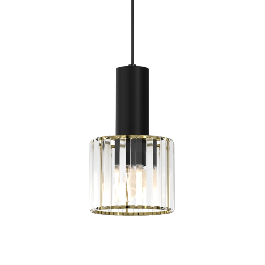 Hängeleuchte CRISTAL 1xE27/60W/230V schwarz