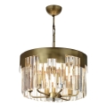 Hängeleuchte CRYSTALLINE 6xE27/40W/230V bronzefarben