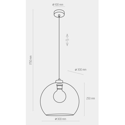 Hängeleuchte CUBUS 1xE27/60W/230V