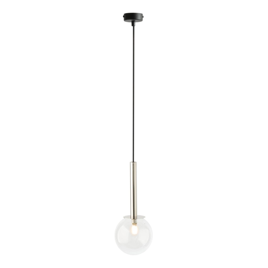 Hängeleuchte DAISY 1xG9/12W/230V d 14 cm glänzendes Chrom/schwarz/klar