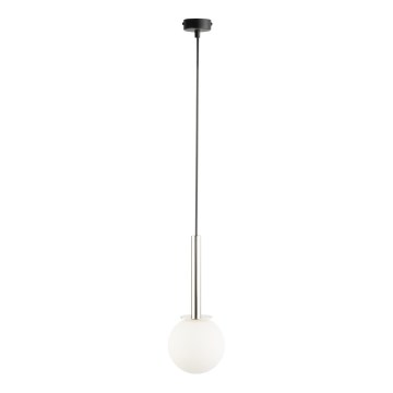 Hängeleuchte DAISY 1xG9/12W/230V d 14 cm glänzendes Chrom/schwarz/weiß