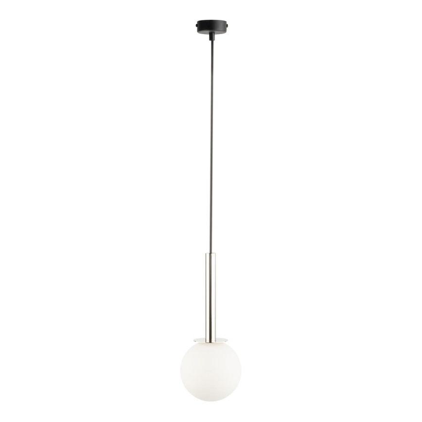 Hängeleuchte DAISY 1xG9/12W/230V d 14 cm glänzendes Chrom/schwarz/weiß