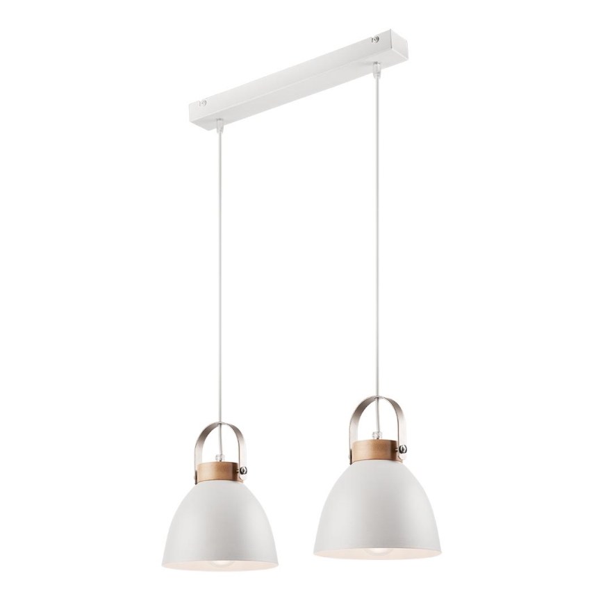 Hängeleuchte DANIELLE 2xE27/60W/230V Buche