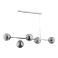Hängeleuchte DANSA 5xE14/10W/230V grau/chrom glänzend