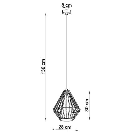 Hängeleuchte DEMI 1xE27/60W/230V schwarz/weiß