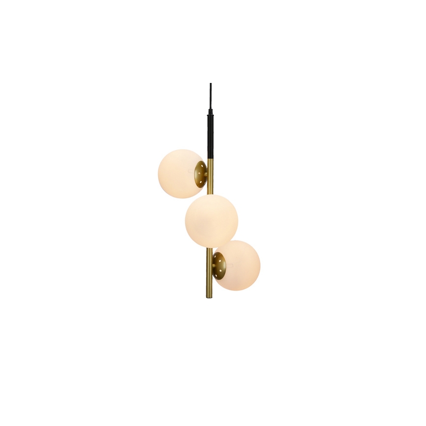 Hängeleuchte DUO 3xE14/40W/230V gold/schwarz