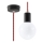 Hängeleuchte EDISON 1xE27/60W/230V schwarz/ rot