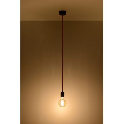 Sollux SL.0158 - Kronleuchter na Lanku EDISON 1xE27/60W/230V schwarz, rot