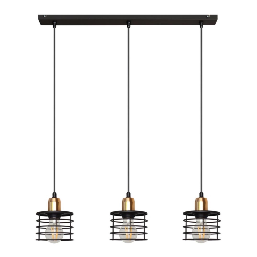 Hängeleuchte EDISON 3xE27/15W/230V
