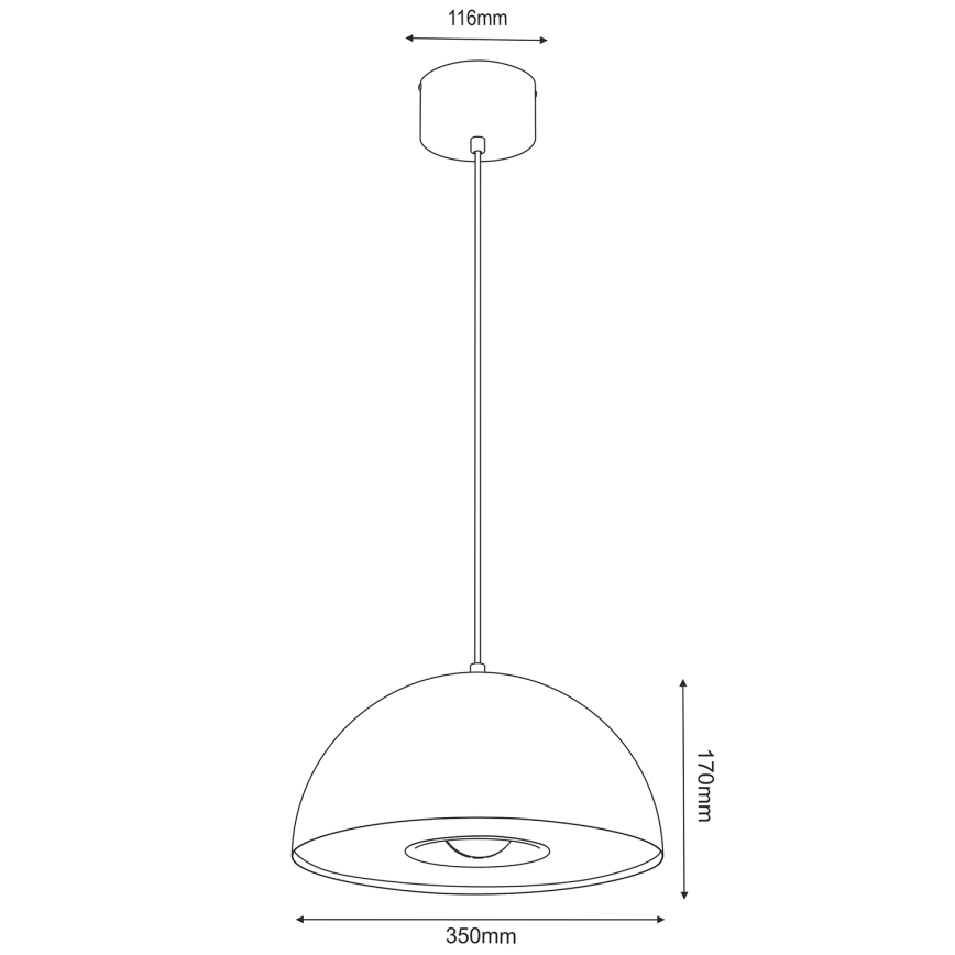Hängeleuchte ELGUND 1xE27/15W/230V d 35 cm Messing